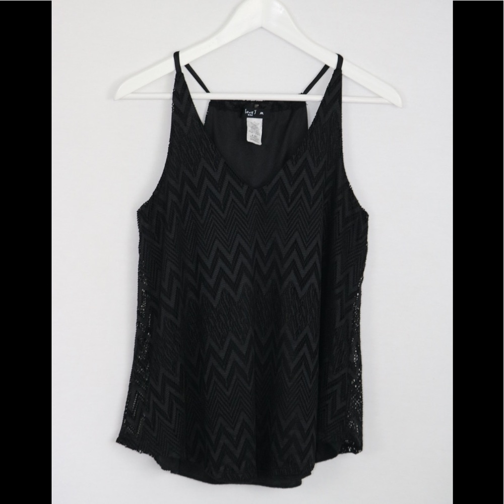 Black Overlay Tank - M